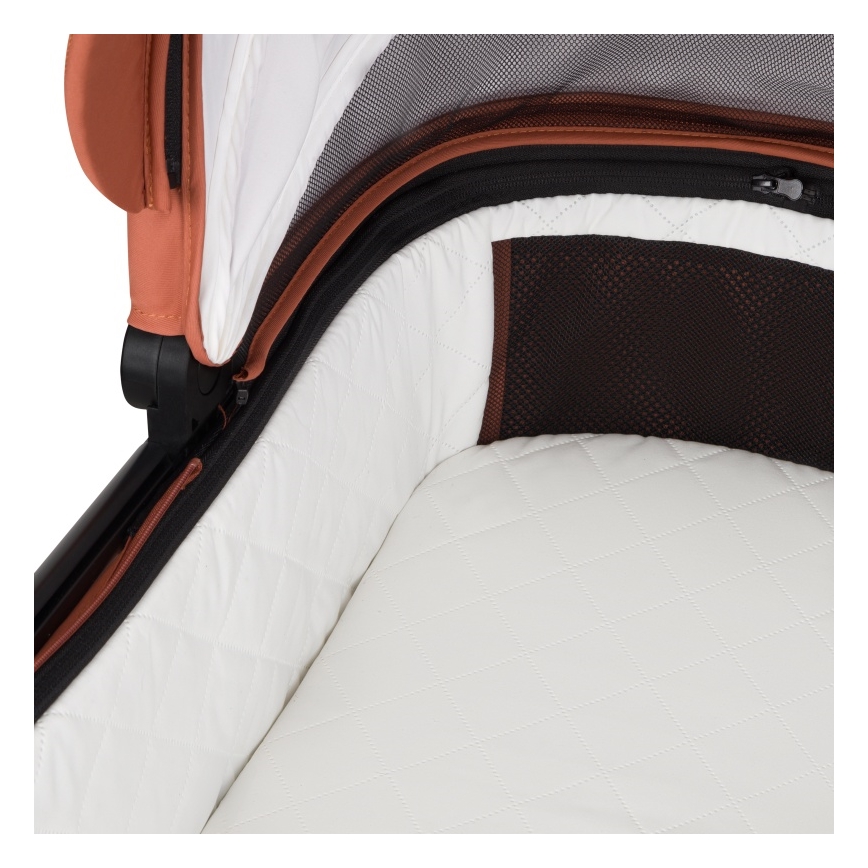 Lionelo - Συνδυαστικό παιδικό καρότσι 3-σε-1 LAYLA Καφέ/Σκουριά