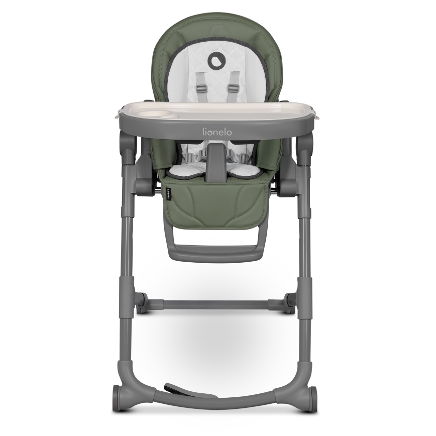 Lionelo - Παιδική καρέκλα φαγητού 2 σε 1 CORA PLUS Ελιά