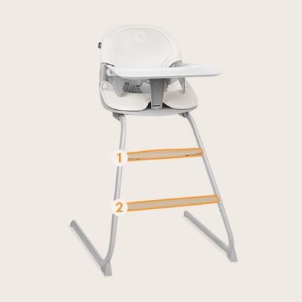 Lionelo - Παιδική καρέκλα φαγητού 2 σε 1 DALIA λευκή/γκρι