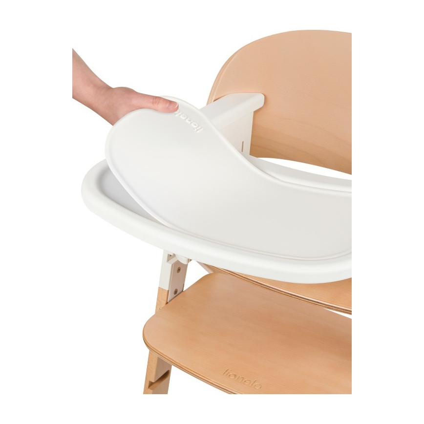 Lionelo - Παιδική καρέκλα φαγητού 3 σε 1 MEGAN, λευκό ξύλο