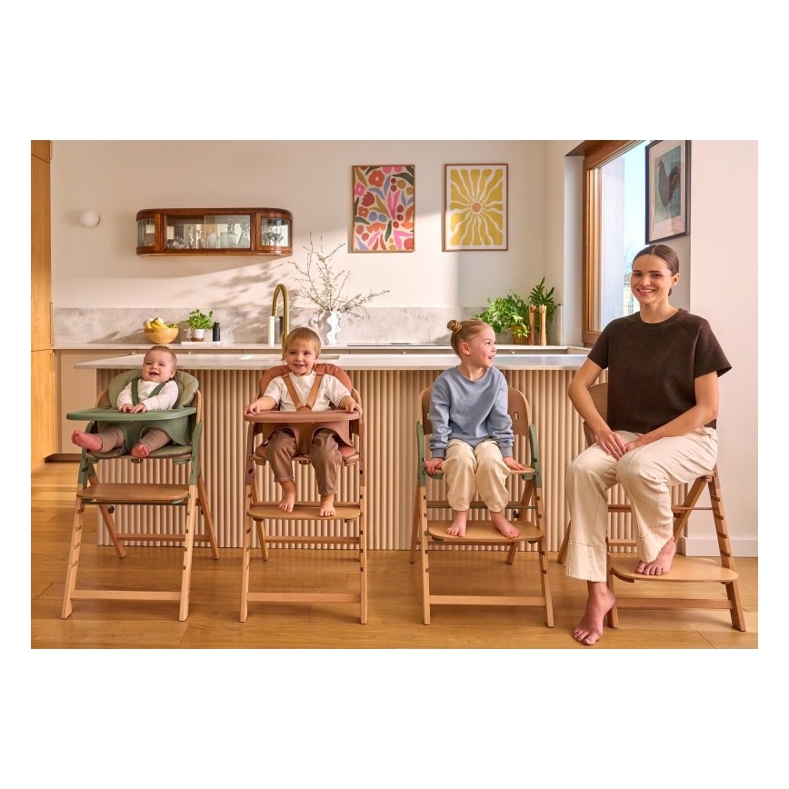 Lionelo - Παιδική καρέκλα φαγητού 3 σε 1 MEGAN Πράσινο Ξύλο