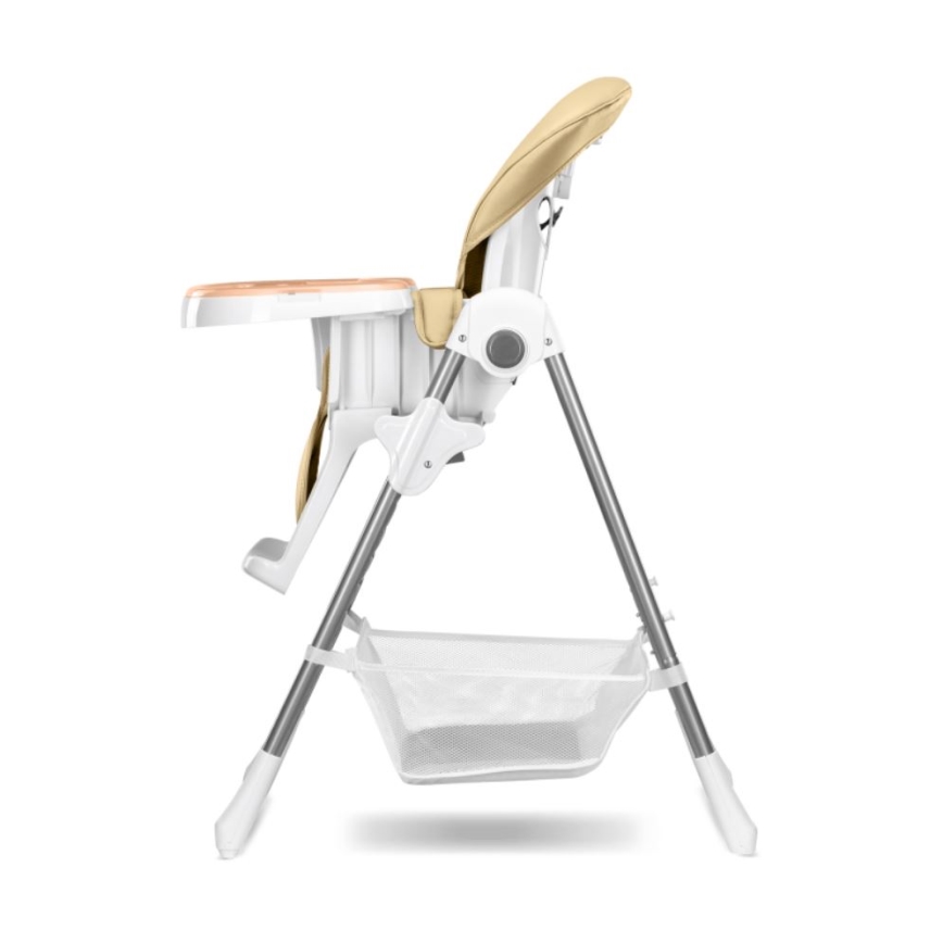 Lionelo - Παιδική καρέκλα φαγητού LINN PLUS λευκή/μπεζ