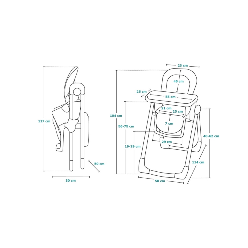 Lionelo - Παιδική καρέκλα φαγητού LINN PLUS λευκή/μπεζ