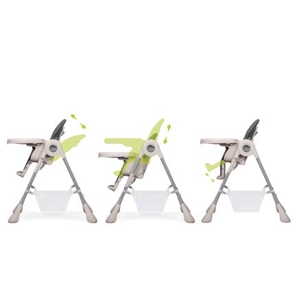 Lionelo - Παιδική καρέκλα φαγητού ZANNA, γκρι