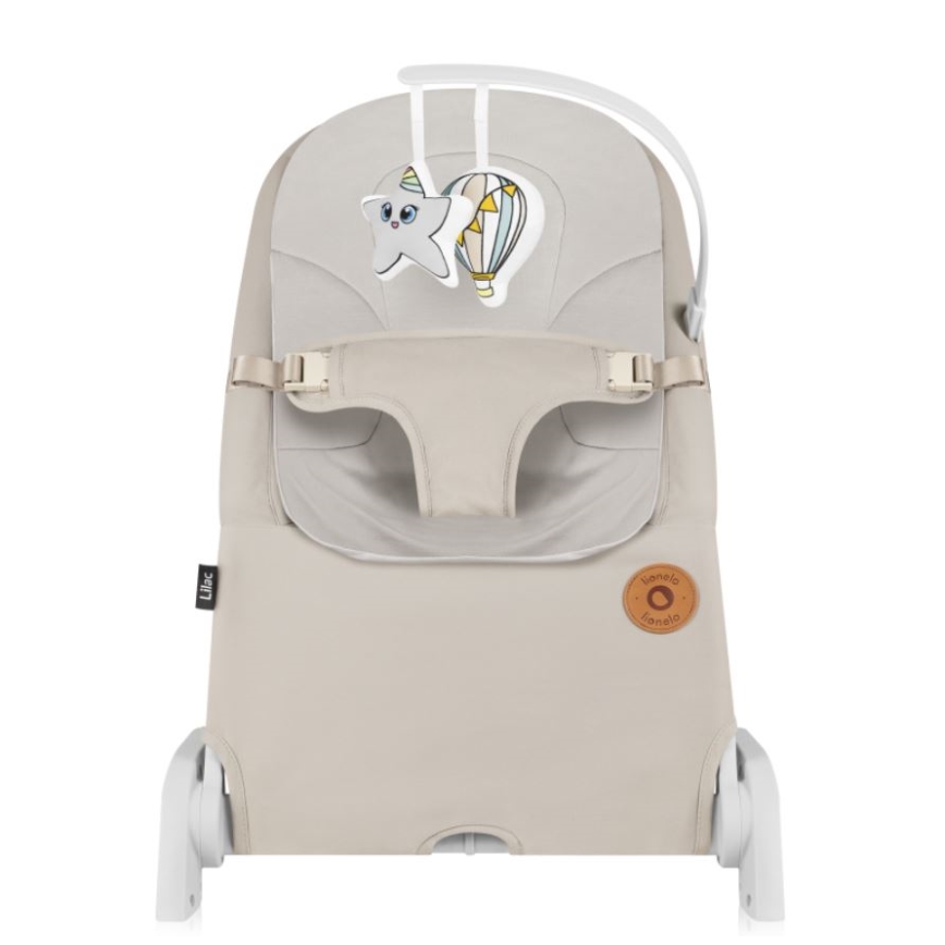 Lionelo - Παιδική κούνια LILAC μπεζ