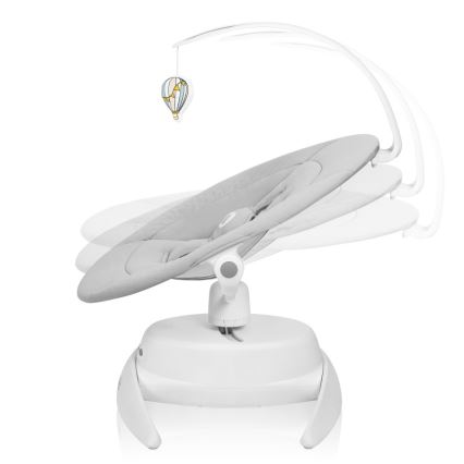 Lionelo - Παιδική κούνια με μελωδία IRIS Γκρι Μπετόν