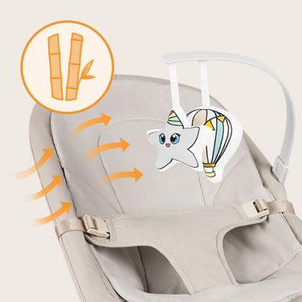 Lionelo - Παιδική κουνιστή καρέκλα LILAC μπεζ