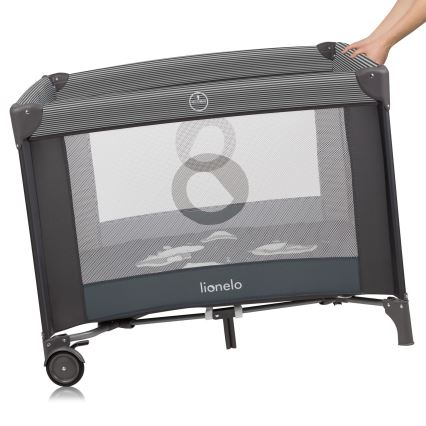 Lionelo - Παιδική περίφραξη BONNIE Grey Scandi