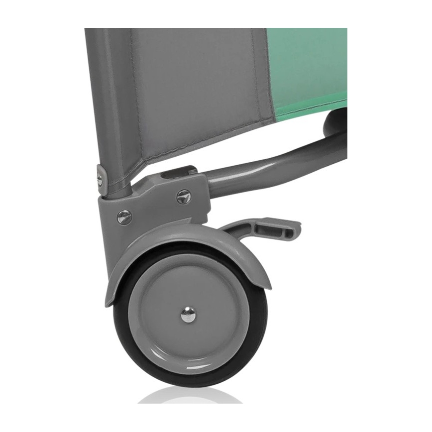 Lionelo - Παιδική περίφραξη MILLE PLUS Γκρι/Πράσινο