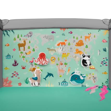 Lionelo - Παιδική περίφραξη MILLE Γκρι Πράσινο