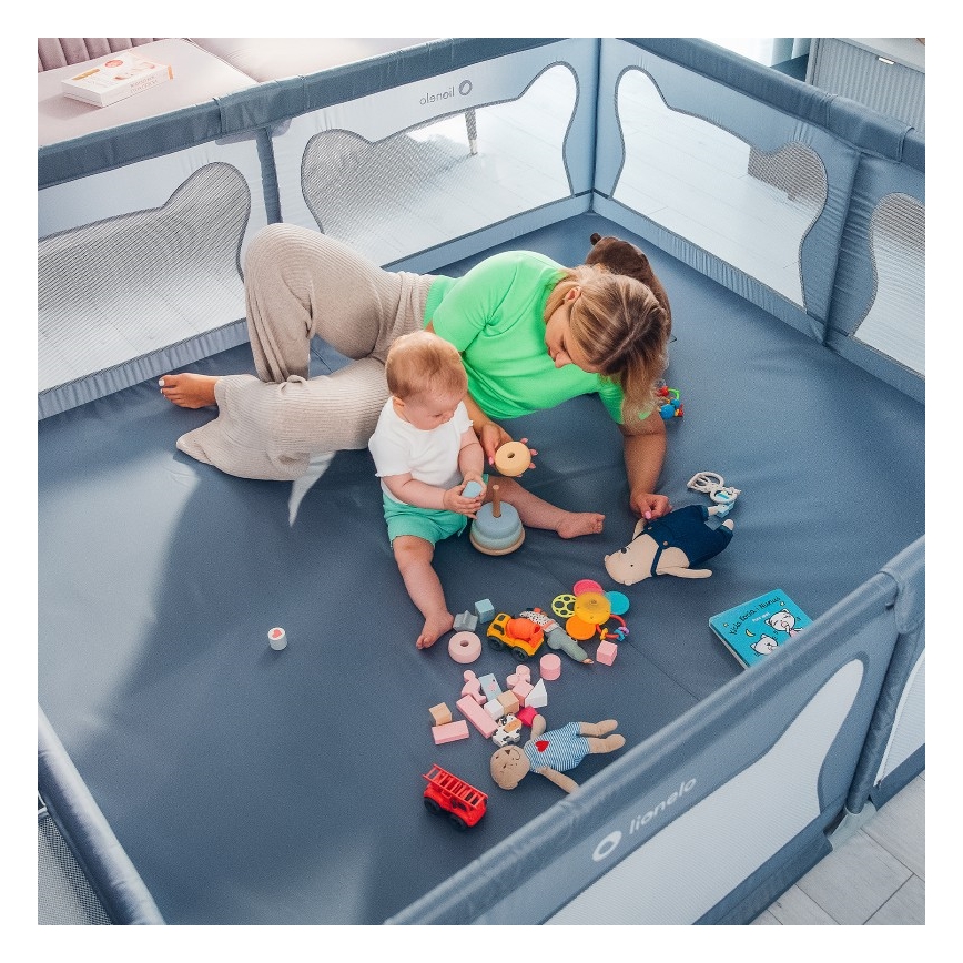 Lionelo - Παιδική περίφραξη WILLOW XL σε γκρι