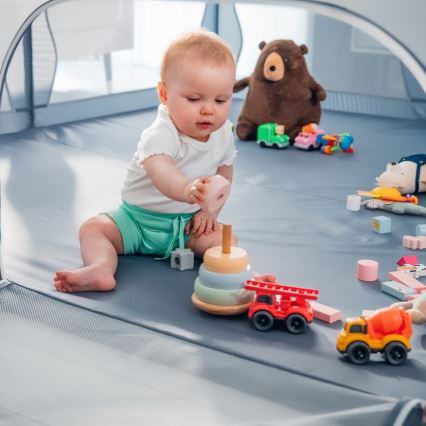 Lionelo - Παιδική περίφραξη WILLOW XL σε γκρι