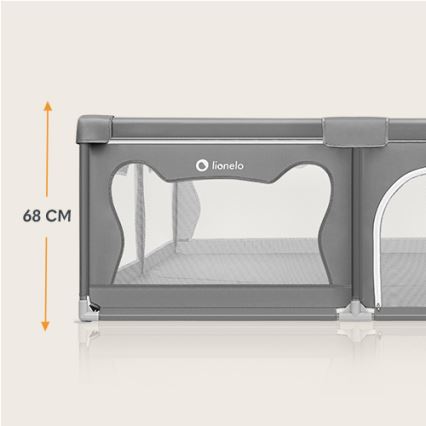 Lionelo - Παιδική περίφραξη WILLOW XL σε γκρι