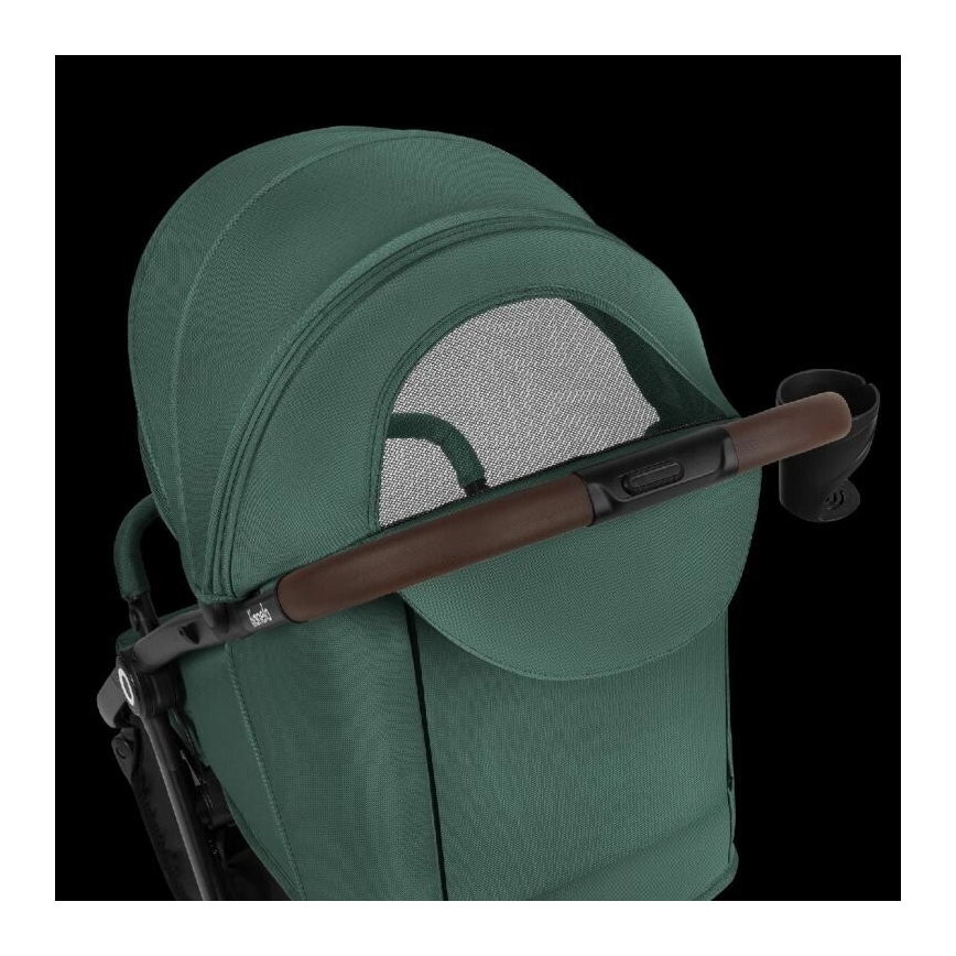 Lionelo - Παιδικό καρότσι INGRID πράσινο/μαύρο