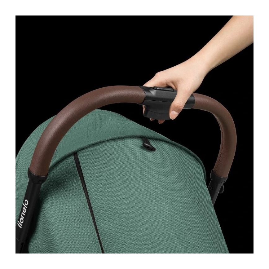 Lionelo - Παιδικό καρότσι INGRID πράσινο/μαύρο