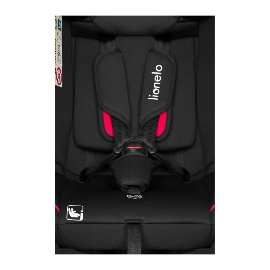 Lionelo - Παιδικό κάθισμα αυτοκινήτου AART i-Size 40-150 εκ. μαύρο/κόκκινο