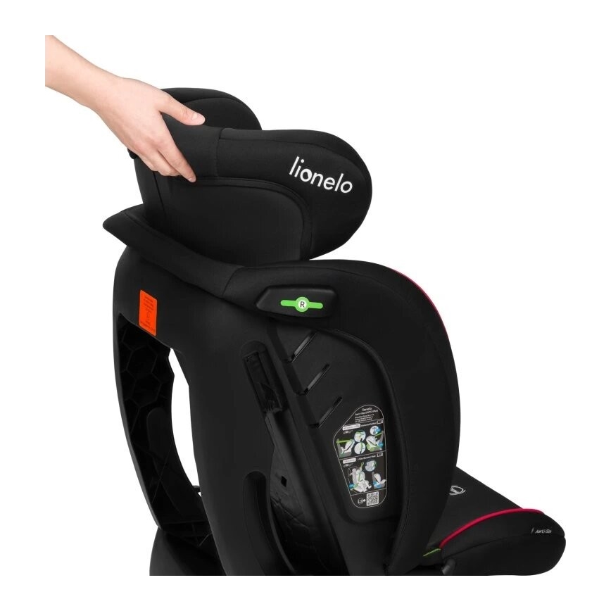 Lionelo - Παιδικό κάθισμα αυτοκινήτου AART i-Size 40-150 cm μαύρο/κόκκινο