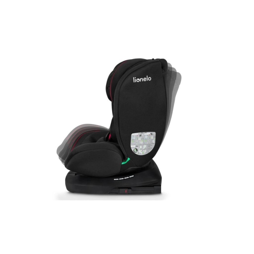 Lionelo - Παιδικό κάθισμα αυτοκινήτου BASTIAAN i-Size 40-150 cm μαύρο/κόκκινο