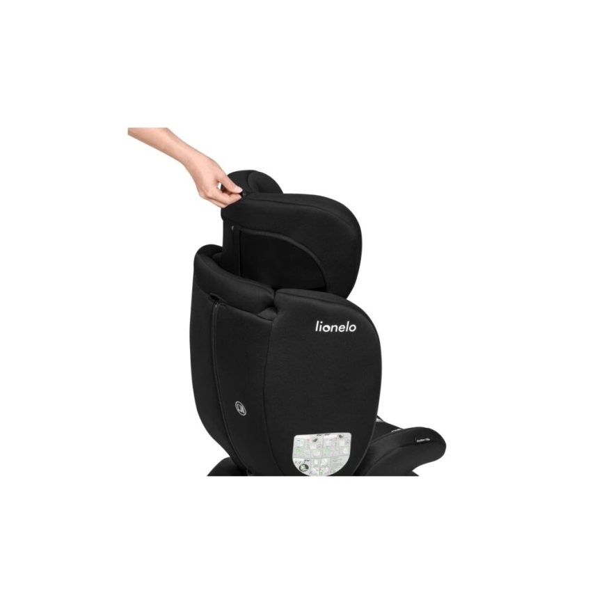 Lionelo - Παιδικό κάθισμα αυτοκινήτου BASTIAAN i-Size 40-150 εκ. μαύρο/γκρι