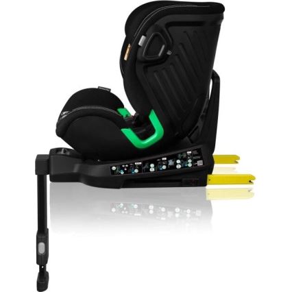 Lionelo - Παιδικό κάθισμα αυτοκινήτου με βάση περιστρεφόμενο HARMONY i-Size 40-150 εκ. μαύρο