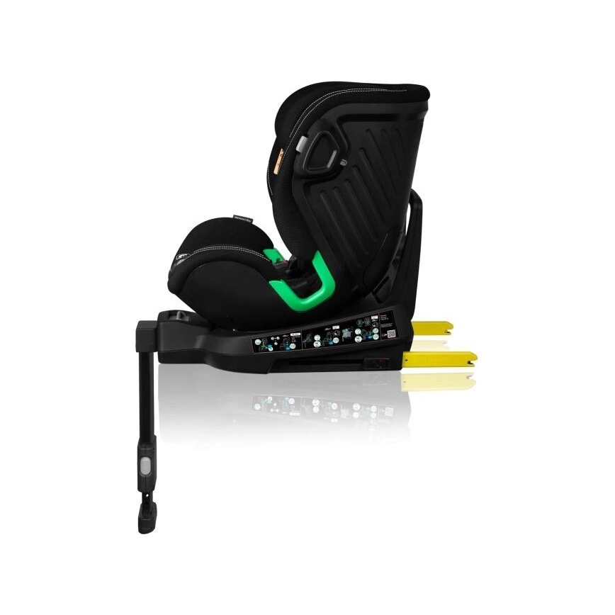 Lionelo - Παιδικό κάθισμα αυτοκινήτου με βάση περιστρεφόμενο HARMONY i-Size 40-150 εκ. μαύρο