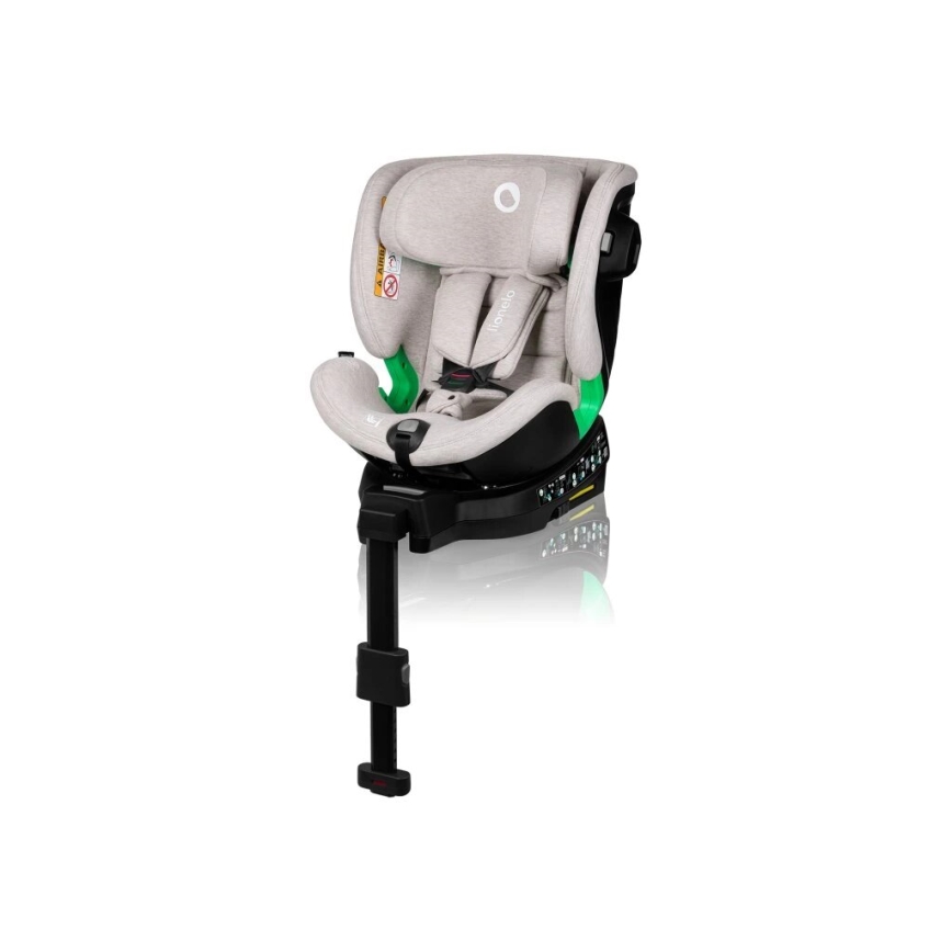 Lionelo - Παιδικό κάθισμα αυτοκινήτου με βάση περιστρεφόμενο HARMONY i-Size 40-150 εκ. μπεζ