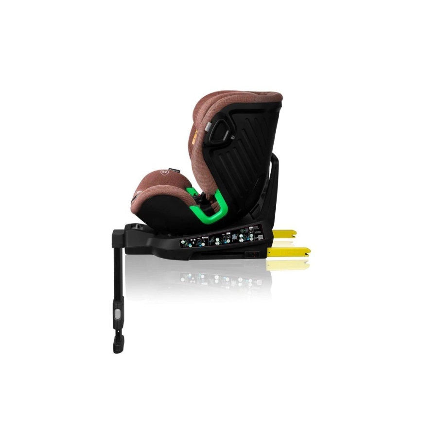 Lionelo - Παιδικό κάθισμα αυτοκινήτου με βάση, περιστρεφόμενο HARMONY i-Size 40-150 εκ., τούβλινο χρώμα