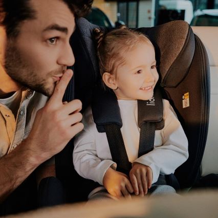 Lionelo - Παιδικό κάθισμα αυτοκινήτου HARPER i-Size με περιστρεφόμενη βάση, 76-150 εκ., Μαύρο Carbon