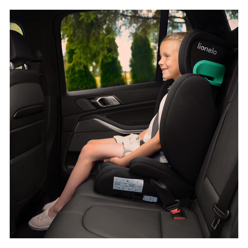 Lionelo - Παιδικό κάθισμα αυτοκινήτου HUGO i-Size 100-150 cm μαύρο
