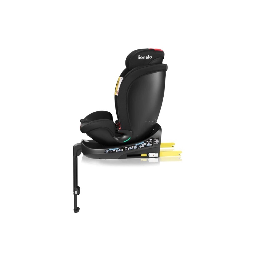 Lionelo - Παιδικό κάθισμα αυτοκινήτου με βάση περιστρεφόμενο NAVY i-Size 40-150 εκ. μαύρο/κόκκινο