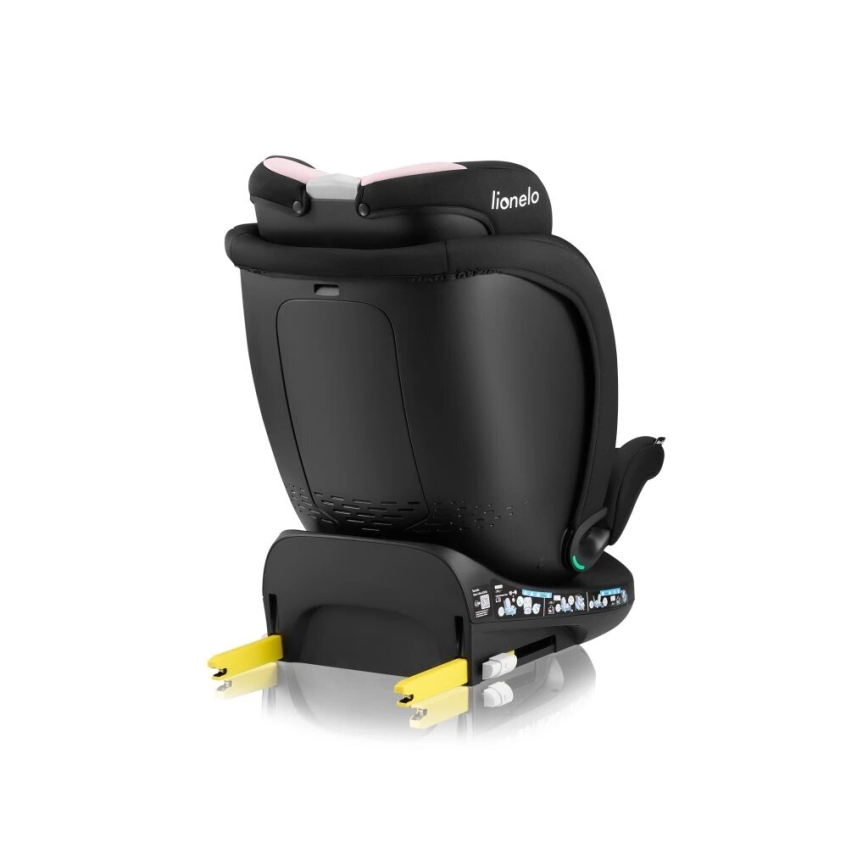Lionelo - Παιδικό κάθισμα αυτοκινήτου με βάση, περιστρεφόμενο NAVY i-Size 40-150 εκ. μαύρο/ροζ