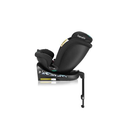 Lionelo - Παιδικό κάθισμα αυτοκινήτου με βάση περιστρεφόμενο NAVY i-Size 40-150 εκ. μαύρο/τυρκουάζ