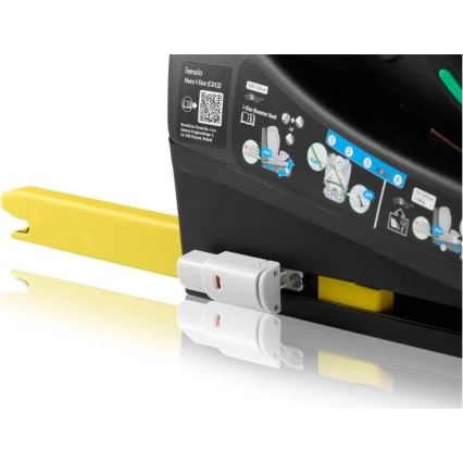 Lionelo - Παιδικό κάθισμα αυτοκινήτου με βάση περιστρεφόμενο NAVY i-Size 40-150 εκ. μαύρο/τυρκουάζ