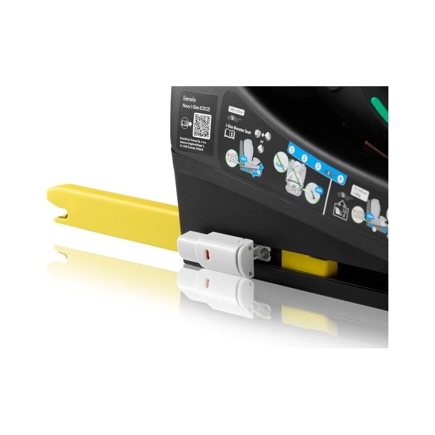 Lionelo - Παιδικό κάθισμα αυτοκινήτου με βάση περιστρεφόμενο NAVY i-Size 40-150 εκ. μαύρο/τυρκουάζ