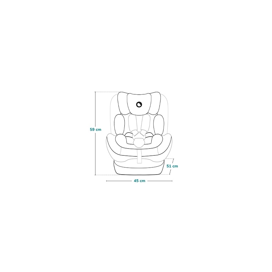 Lionelo - Παιδικό κάθισμα αυτοκινήτου IZZY i-Size 40-150 εκ., Μαύρο Carbon