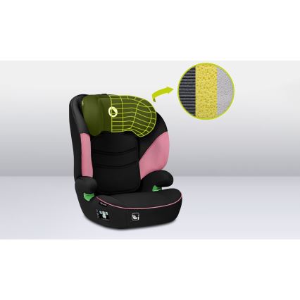 Lionelo - Παιδικό κάθισμα αυτοκινήτου LARS i-Size 100-150 cm μαύρο/ροζ