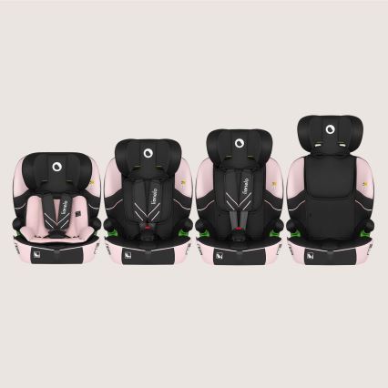 Lionelo - Παιδικό κάθισμα αυτοκινήτου LEVI FIX i-Size 76-150 cm, Ροζ (Pink Baby)