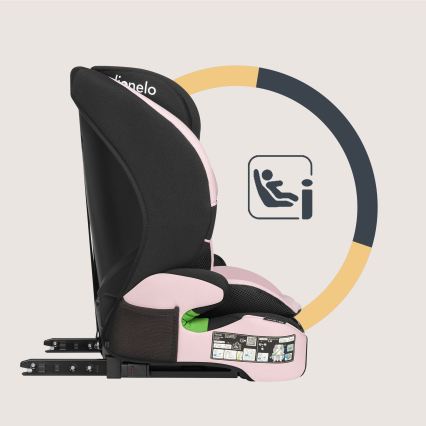 Lionelo - Παιδικό κάθισμα αυτοκινήτου LEVI FIX i-Size 76-150 cm, Ροζ (Pink Baby)
