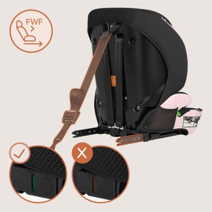 Lionelo - Παιδικό κάθισμα αυτοκινήτου LEVI FIX i-Size 76-150 cm, Ροζ (Pink Baby)