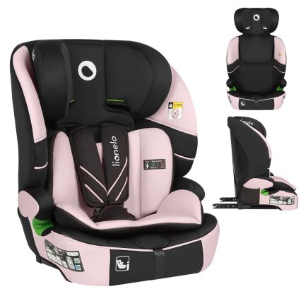 Lionelo - Παιδικό κάθισμα αυτοκινήτου LEVI FIX i-Size 76-150 cm, Ροζ (Pink Baby)