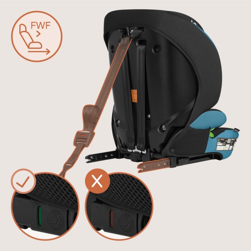 Lionelo - Παιδικό κάθισμα αυτοκινήτου LEVI FIX i-Size 76-150 cm Μπλε Κοβάλτιο