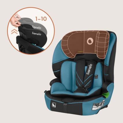 Lionelo - Παιδικό κάθισμα αυτοκινήτου LEVI FIX i-Size 76-150 cm Μπλε Κοβάλτιο