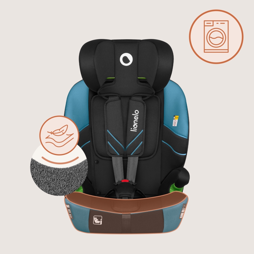 Lionelo - Παιδικό κάθισμα αυτοκινήτου LEVI FIX i-Size 76-150 cm Μπλε Κοβάλτιο