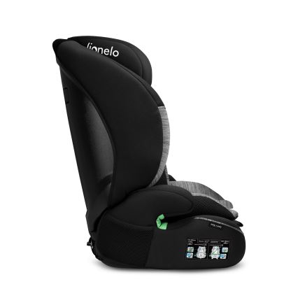 Lionelo - Παιδικό κάθισμα αυτοκινήτου LEVI i-Size 76-150 cm Μαύρο/Γκρι