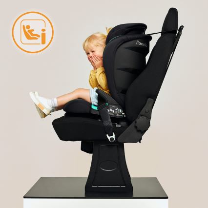 Lionelo - Παιδικό κάθισμα αυτοκινήτου NEAL i-Size 100-150 cm Μαύρο Όνυξ