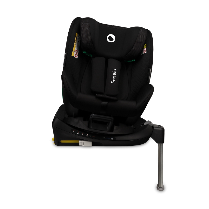 Lionelo - Περιστρεφόμενο παιδικό κάθισμα αυτοκινήτου με βάση ANTOON PLUS i-Size 40-105 cm Μαύρο όνυξ