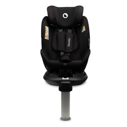 Lionelo - Περιστρεφόμενο παιδικό κάθισμα αυτοκινήτου με βάση ANTOON PLUS i-Size 40-105 cm Μαύρο όνυξ