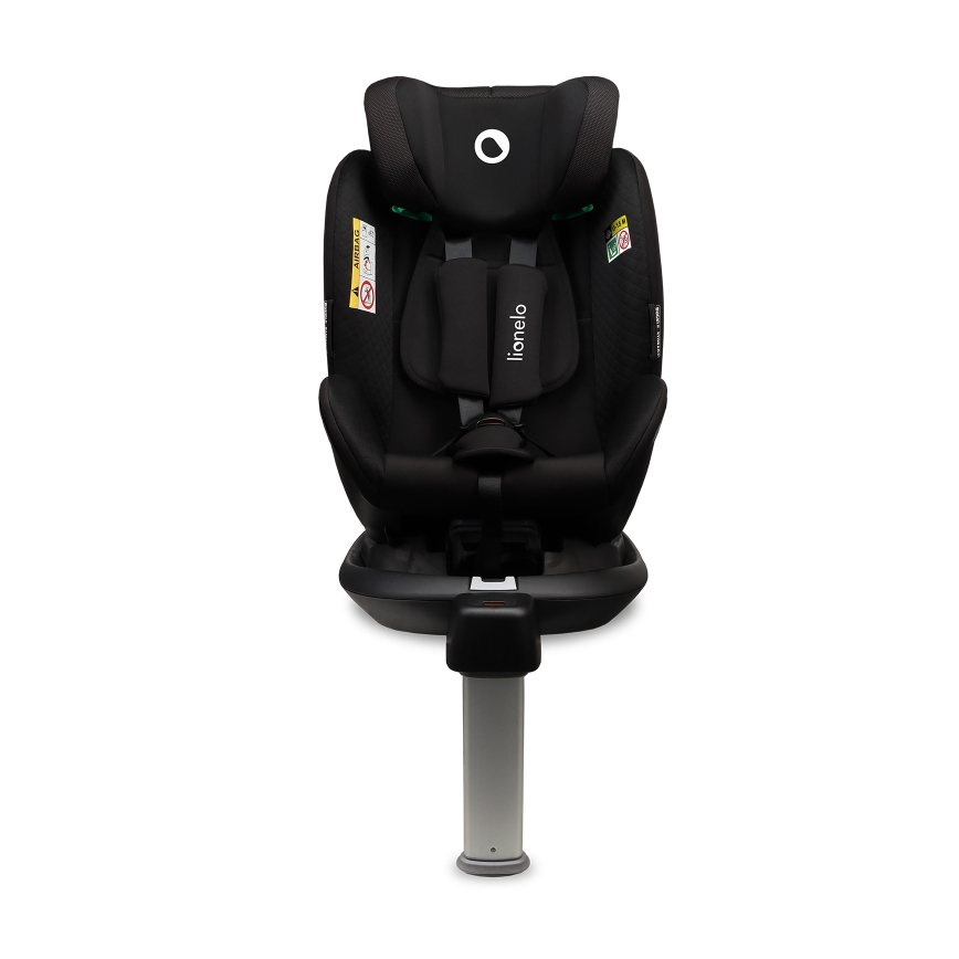 Lionelo - Περιστρεφόμενο παιδικό κάθισμα αυτοκινήτου με βάση ANTOON PLUS i-Size 40-105 cm Μαύρο όνυξ