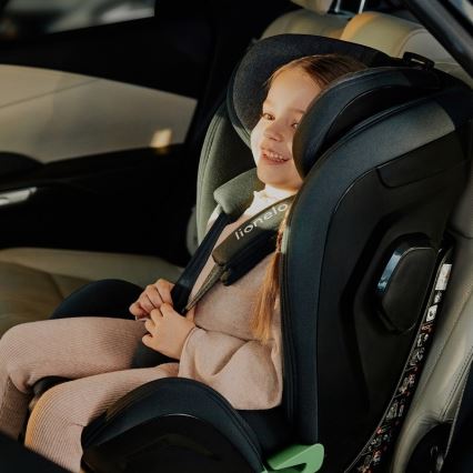 Lionelo - Παιδικό κάθισμα αυτοκινήτου με περιστρεφόμενη βάση HARPER i-Size 76-150 cm Μαύρο Carbon