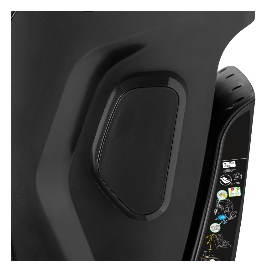 Lionelo - Παιδικό κάθισμα αυτοκινήτου με περιστρεφόμενη βάση HARPER i-Size 76-150 cm Μαύρο Carbon